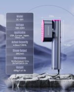 Jack ＆ Rose Travel Steamer for Clothes, 100-220V Portable Iron, 15s Heat Up, Steamer ＆ Iron 2 In 1, Travel Size, Large Ceramic Heat Panel, for Global ＆ Europe - Image 4