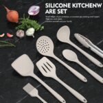 Dishwasher Safe Silicone Cooking Utensils Set - 446°F Heat Resistant Basic Silicone Kitchen - Image 3